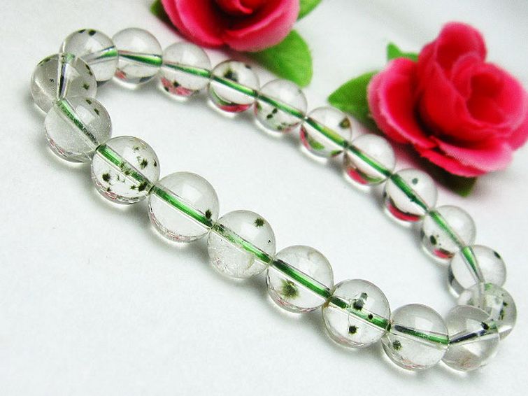 ホランダイト入り 水晶 ブレスレット 10mm [K1-2275] 1枚目