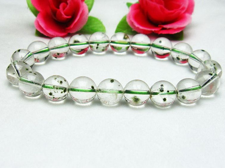 ホランダイト入り 水晶 ブレスレット 10mm [K1-2275] 2枚目