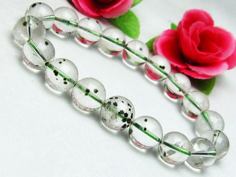 ホランダイト入り 水晶 ブレスレット 11mm [K1-2289] 1枚目