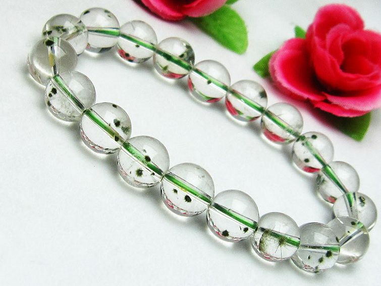 ホランダイト入り 水晶 ブレスレット 10mm [K1-2294] 1枚目