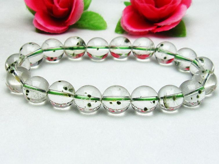 ホランダイト入り 水晶 ブレスレット 10mm [K1-2294] 2枚目