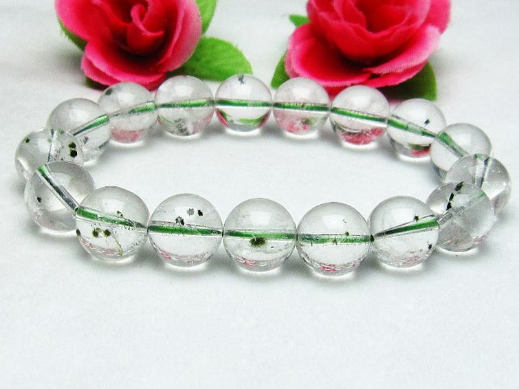ホランダイト入り 水晶 ブレスレット 12mm [K1-2295] 2枚目