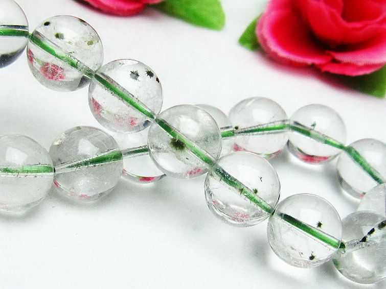 ホランダイト入り 水晶 ブレスレット 12mm [K1-2295] 3枚目