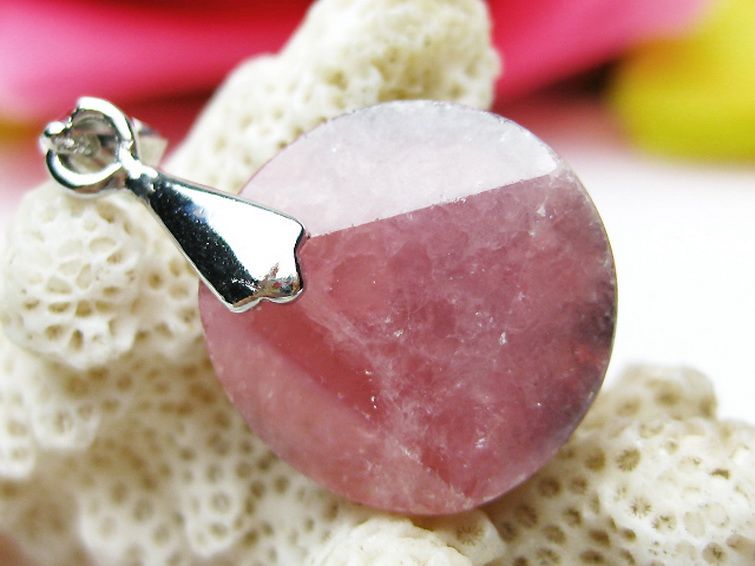 インカローズ ロードクロサイト 大衛星 ペンダント [K1-603] 2枚目