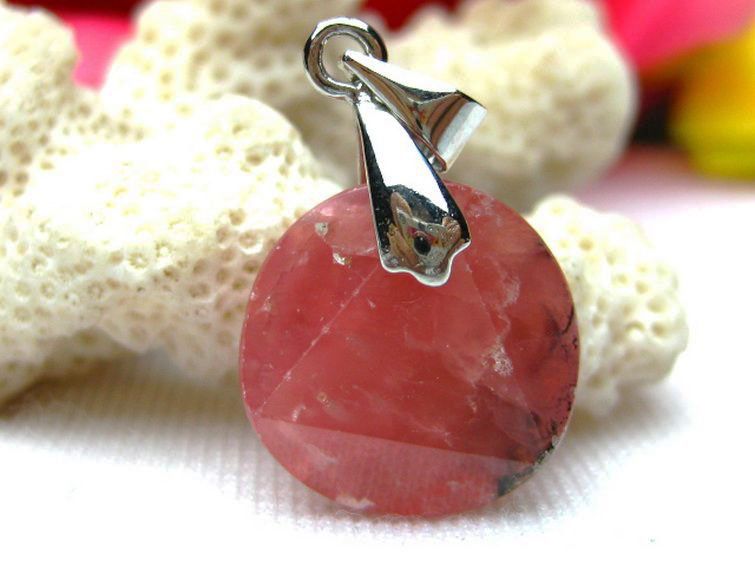 インカローズ ロードクロサイト 大衛星 ペンダント [K1-605] 1枚目