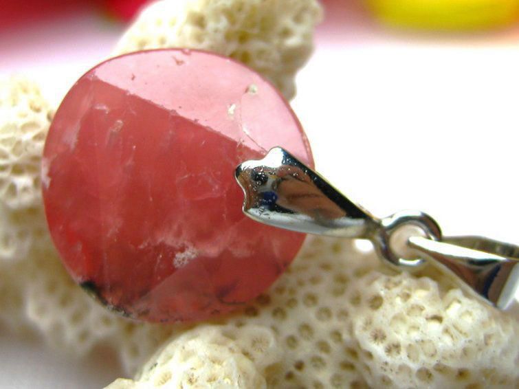 インカローズ ロードクロサイト 大衛星 ペンダント [K1-605] 3枚目