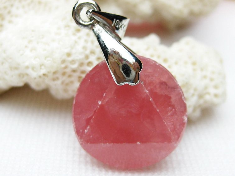 インカローズ ロードクロサイト 大衛星 ペンダント [K1-607] 1枚目