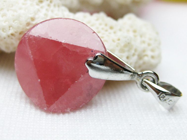 インカローズ ロードクロサイト 大衛星 ペンダント [K1-607] 2枚目