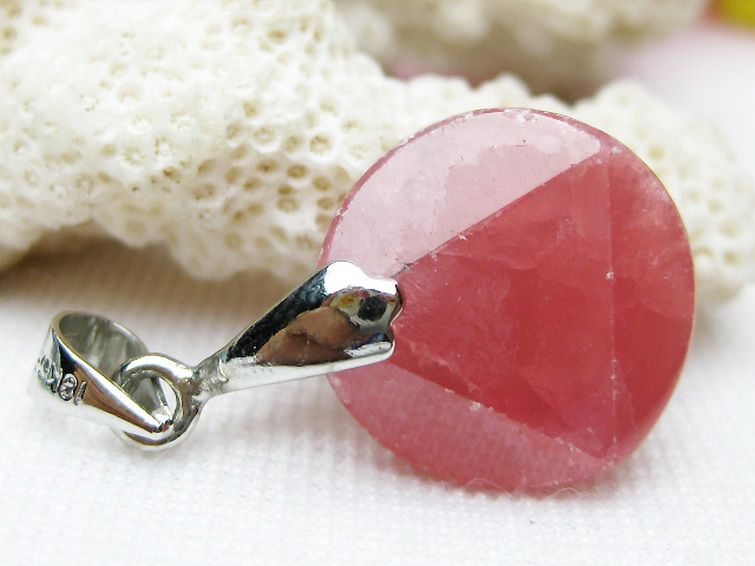 インカローズ ロードクロサイト 大衛星 ペンダント [K1-607] 3枚目