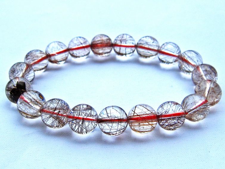 赤プラチナルチル ブレスレット 11mm [k106-34] 1枚目