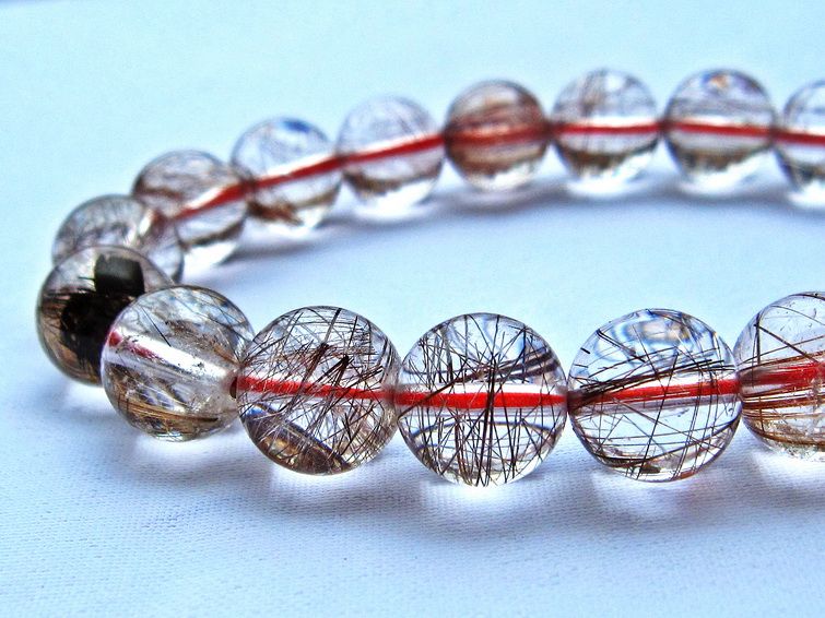 赤プラチナルチル ブレスレット 11mm [k106-34] 2枚目