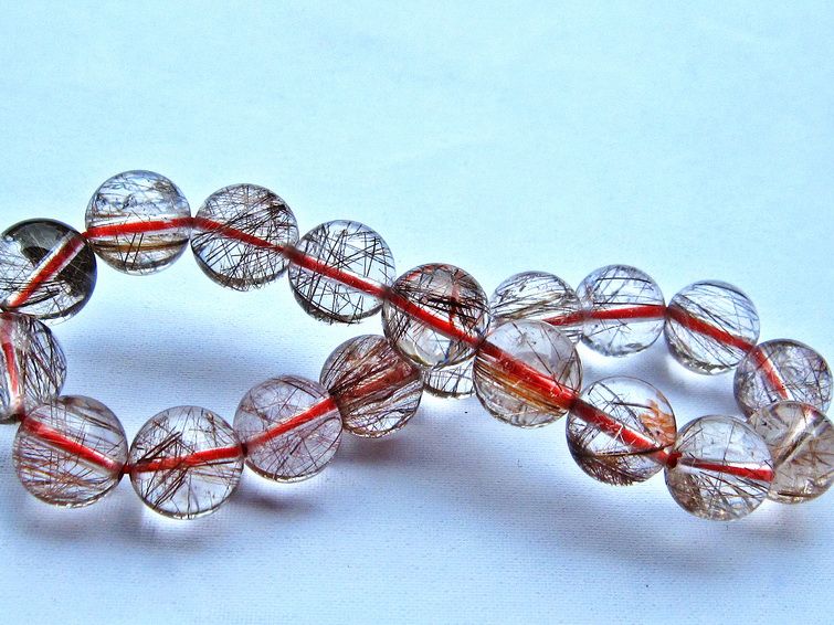 赤プラチナルチル ブレスレット 11mm [k106-34] 3枚目