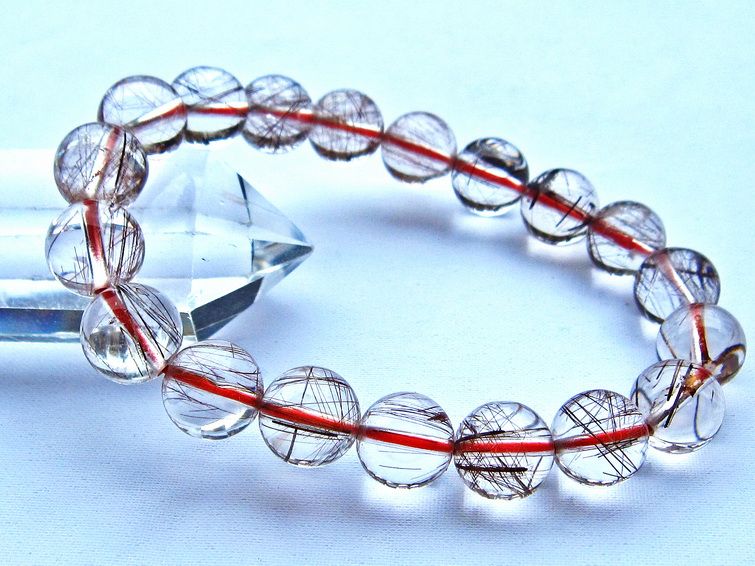 赤プラチナルチル ブレスレット 11mm [k106-36] 1枚目