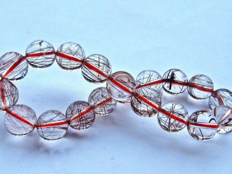 赤プラチナルチル ブレスレット 11mm [k106-36] 3枚目