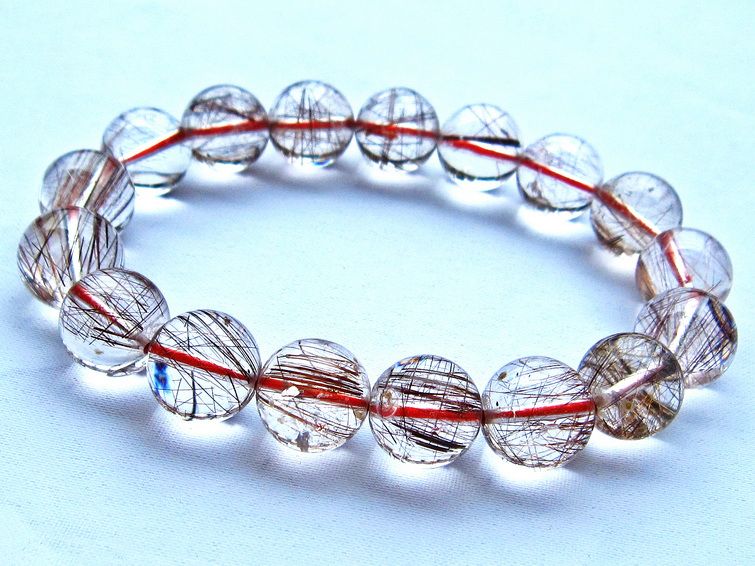 赤プラチナルチル ブレスレット 12mm [k106-40] 1枚目