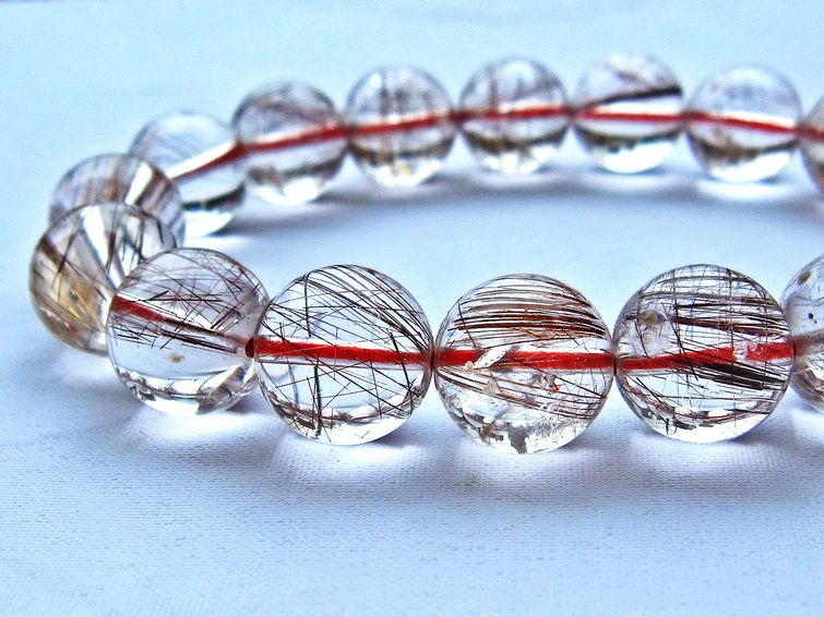 赤プラチナルチル ブレスレット 12mm [k106-40] 2枚目