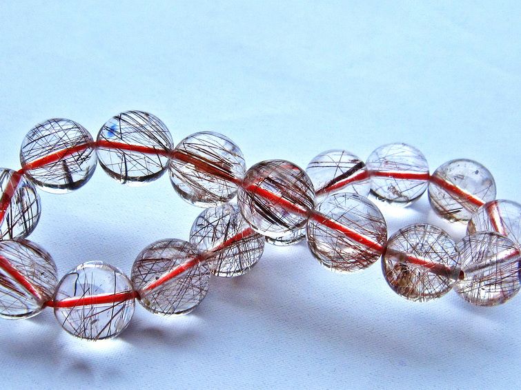 赤プラチナルチル ブレスレット 12mm [k106-40] 3枚目