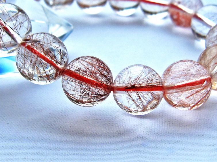 赤プラチナルチル ブレスレット 12mm [k106-41] 2枚目