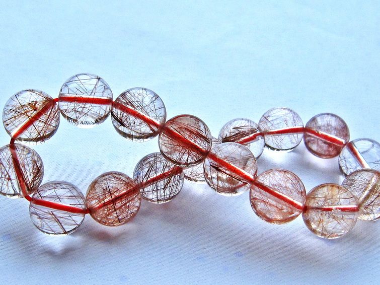 赤プラチナルチル ブレスレット 12mm [k106-41] 3枚目