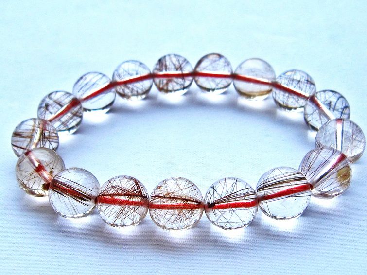 赤プラチナルチル ブレスレット 11mm [k106-45] 1枚目