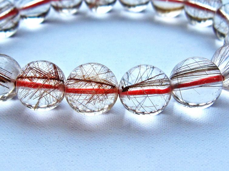 赤プラチナルチル ブレスレット 11mm [k106-45] 2枚目