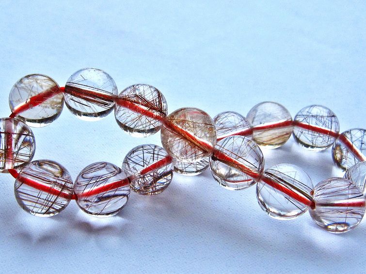 赤プラチナルチル ブレスレット 11mm [k106-45] 3枚目