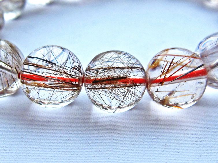 赤プラチナルチル ブレスレット 12mm [k106-54] 2枚目