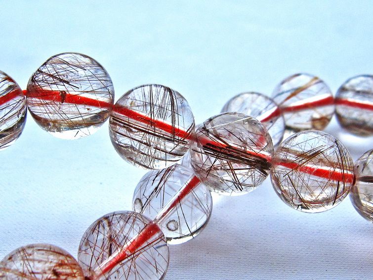 赤プラチナルチル ブレスレット 12mm [k106-54] 3枚目