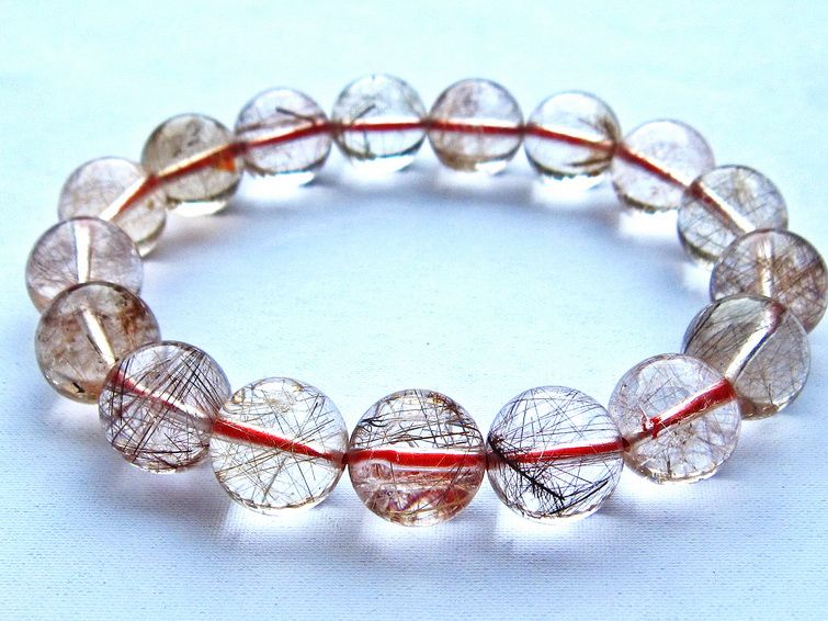 赤プラチナルチル ブレスレット 13mm [k106-55] 1枚目