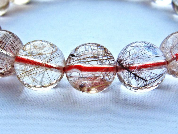 赤プラチナルチル ブレスレット 13mm [k106-55] 2枚目