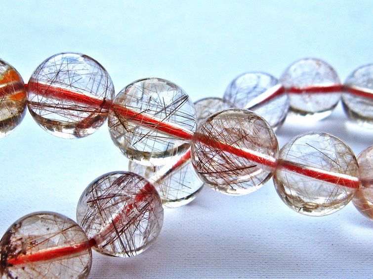 赤プラチナルチル ブレスレット 13mm [k106-55] 3枚目