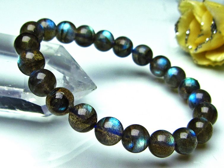 ラブラドライト ブレスレット 8mm [k121-3] 1枚目