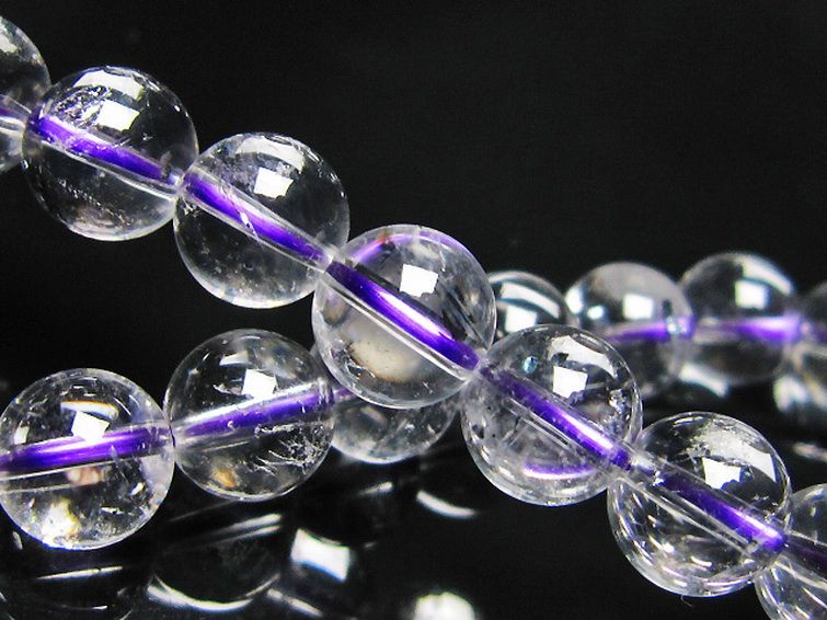 ブ ルーストロベリークォーツ水晶 ブレスレット 8mm [L352-202] 3枚目