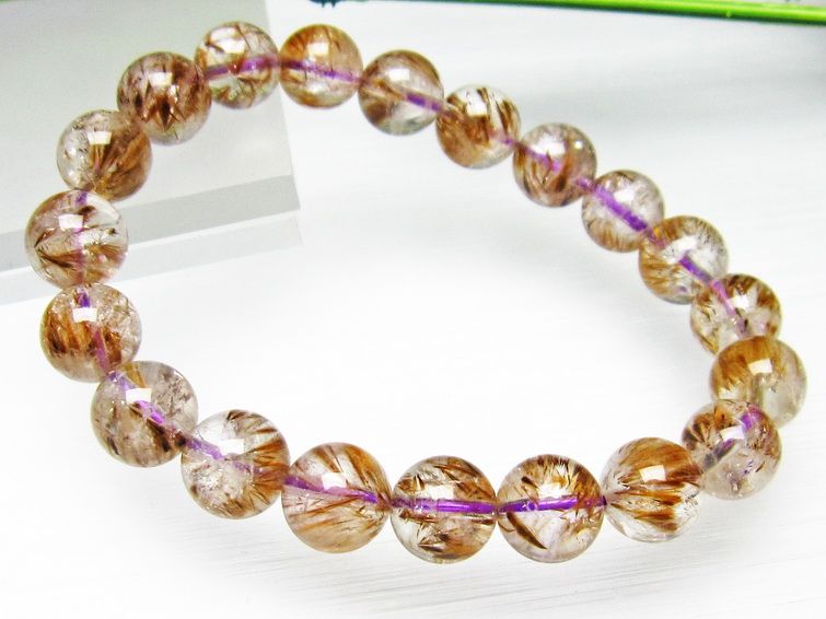 カコクセナイト インクォーツ ブレスレット 10mm [L48-353] 3枚目