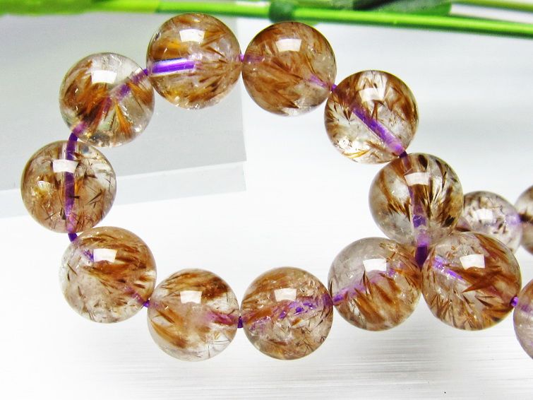 カコクセナイト インクォーツ ブレスレット 11mm [L48-359] 1枚目