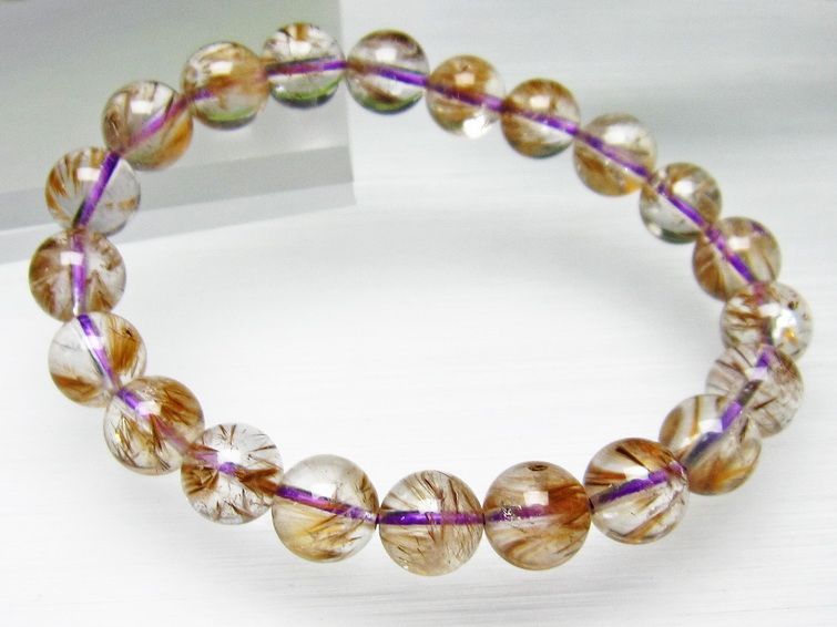 カコクセナイト インクォーツ ブレスレット 9mm [L48-368] 3枚目