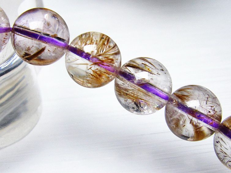 カコクセナイト インクォーツ ブレスレット 10mm [L48-384] 2枚目