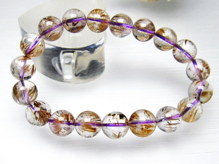 カコクセナイト インクォーツ ブレスレット 10mm [L48-384] 3枚目