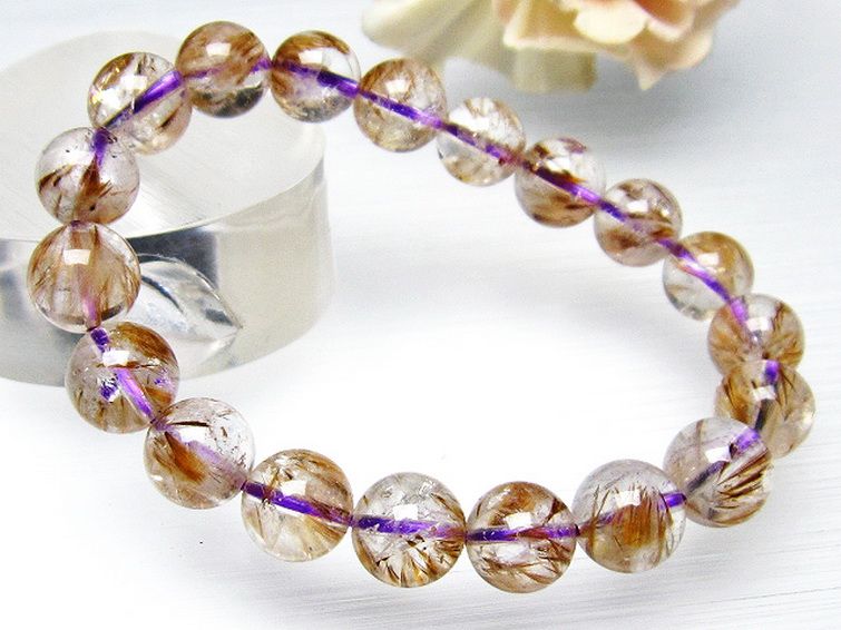 カコクセナイト インクォーツ ブレスレット 10mm [L48-400] 3枚目