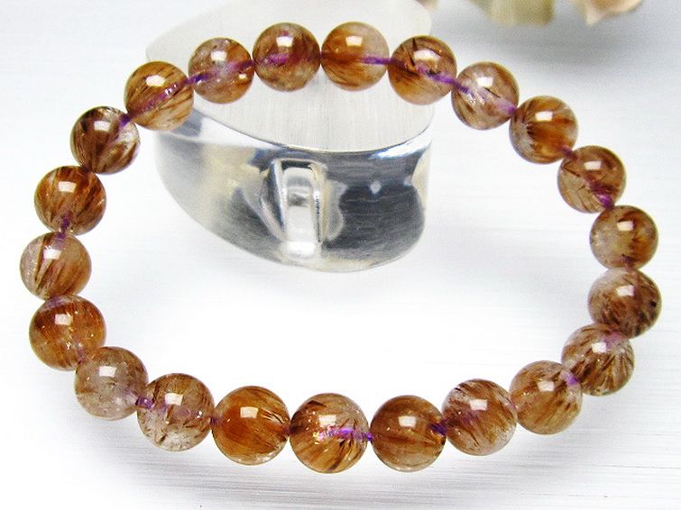 カコクセナイト インクォーツ ブレスレット 9mm [L48-420] 3枚目