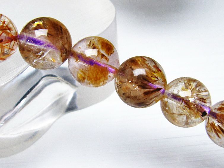 カコクセナイト インクォーツ ブレスレット 9mm [L48-428] 2枚目