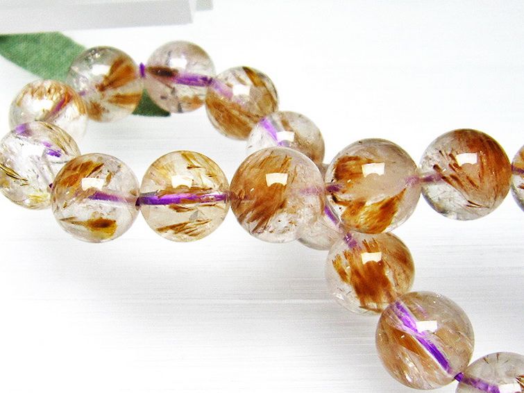 カコクセナイト インクォーツ ブレスレット 10mm [L48-581] 1枚目