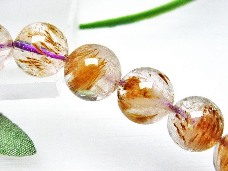 カコクセナイト インクォーツ ブレスレット 10mm [L48-581] 2枚目