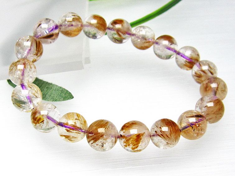 カコクセナイト インクォーツ ブレスレット 10mm [L48-581] 3枚目