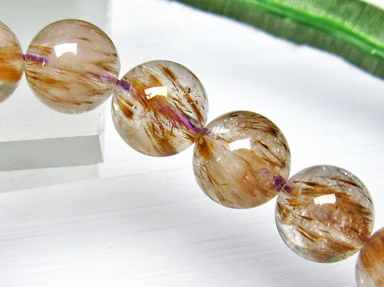 カコクセナイト インクォーツ ブレスレット 10mm [L48-586] 2枚目