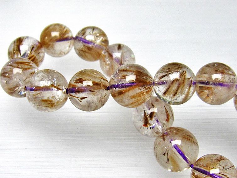 カコクセナイト インクォーツ ブレスレット 11mm [L48-601] 1枚目