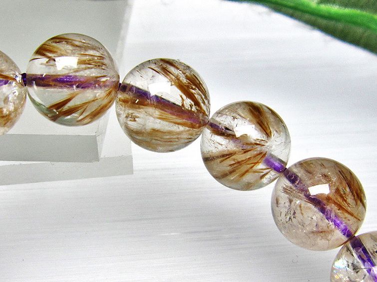 カコクセナイト インクォーツ ブレスレット 11mm [L48-601] 2枚目