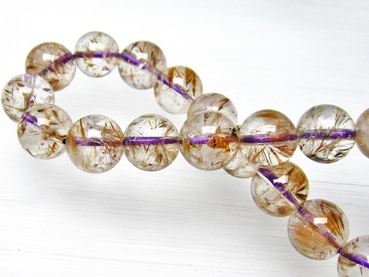 カコクセナイト インクォーツ ブレスレット 9mm [L48-638] 1枚目