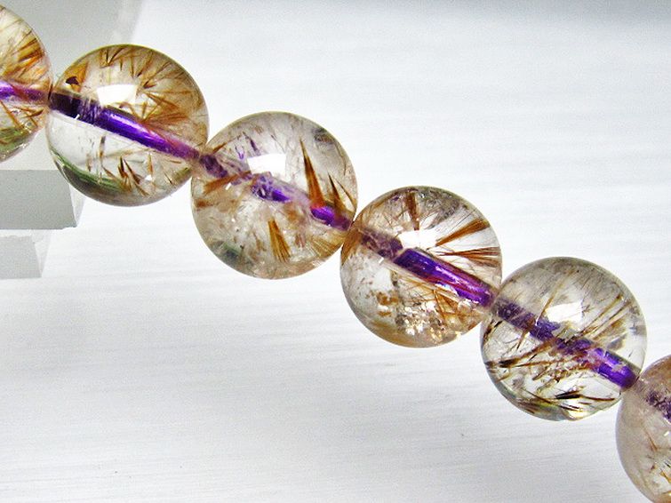 カコクセナイト インクォーツ ブレスレット 9mm [L48-638] 2枚目