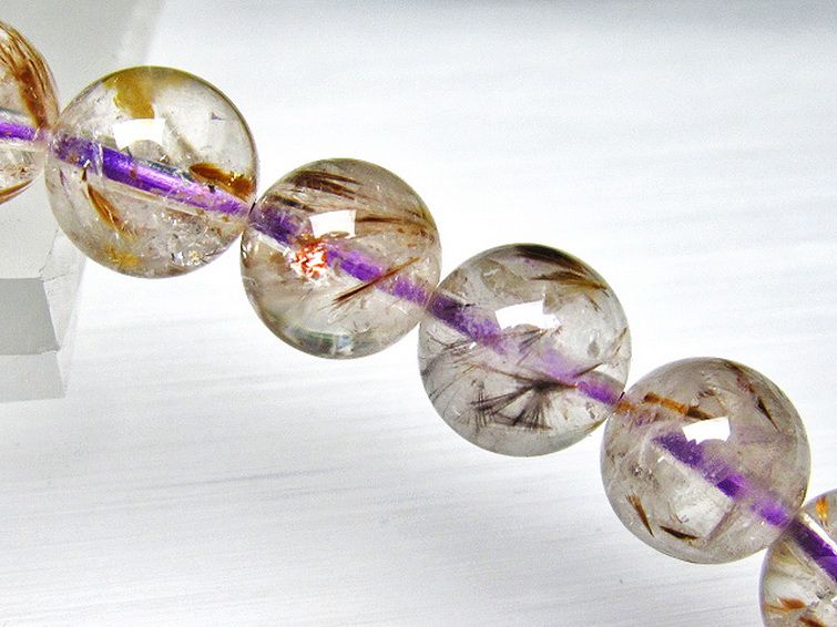 カコクセナイト インクォーツ ブレスレット 9mm [L48-644] 2枚目